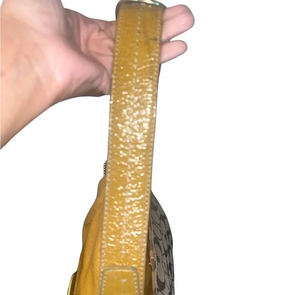 Coach Bleecker Khaki Signature & Tan Patent Leather Bag - Picture 9 of 16